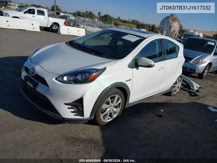 JTDKDTB31J1617232 2018 Toyota Prius C Four