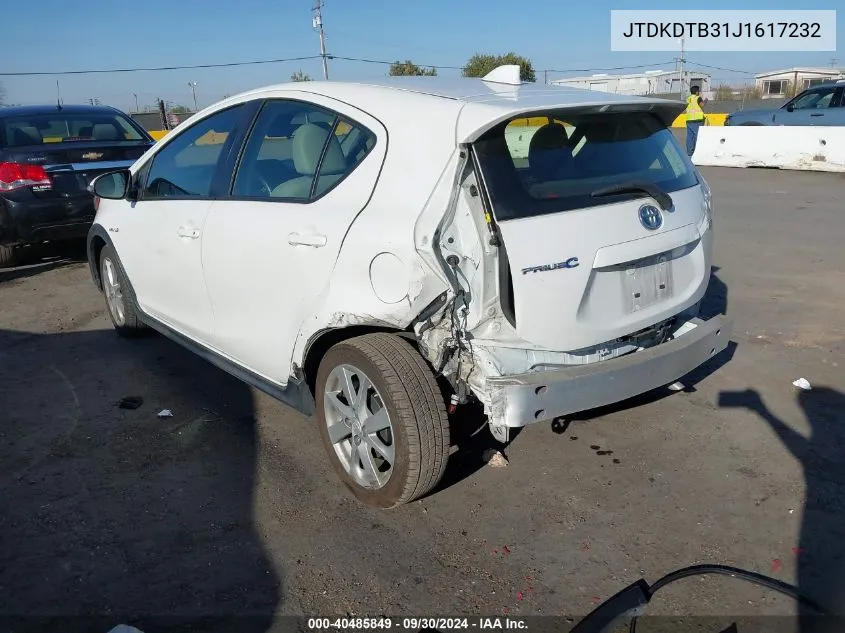 JTDKDTB31J1617232 2018 Toyota Prius C Four