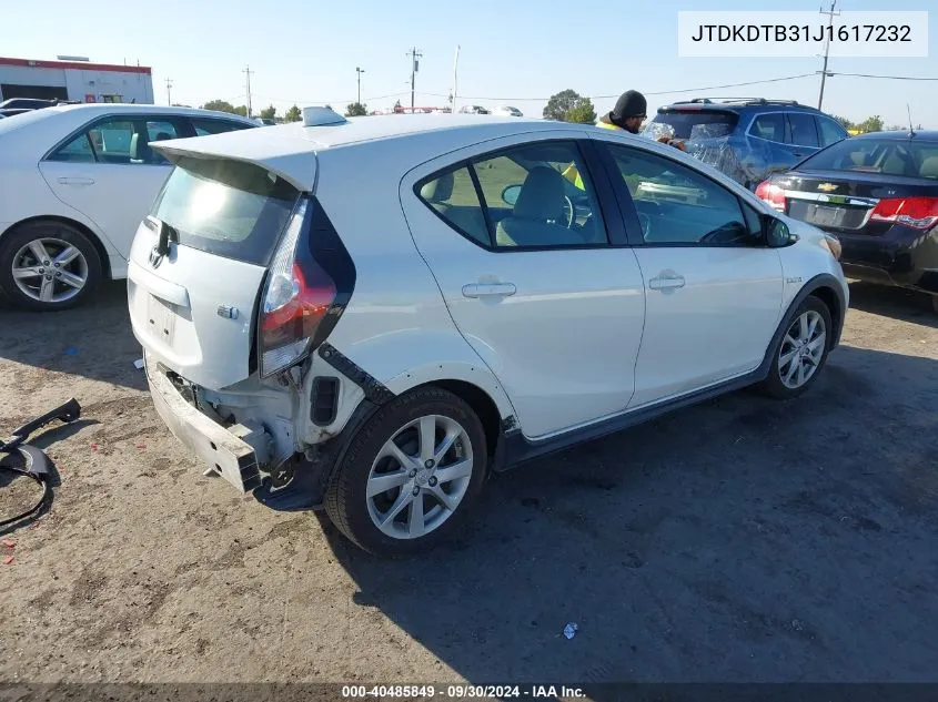 JTDKDTB31J1617232 2018 Toyota Prius C Four