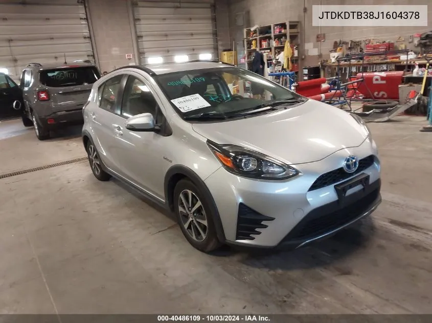 2018 Toyota Prius C Two VIN: JTDKDTB38J1604378 Lot: 40486109