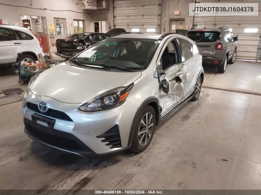 2018 Toyota Prius C Two VIN: JTDKDTB38J1604378 Lot: 40486109