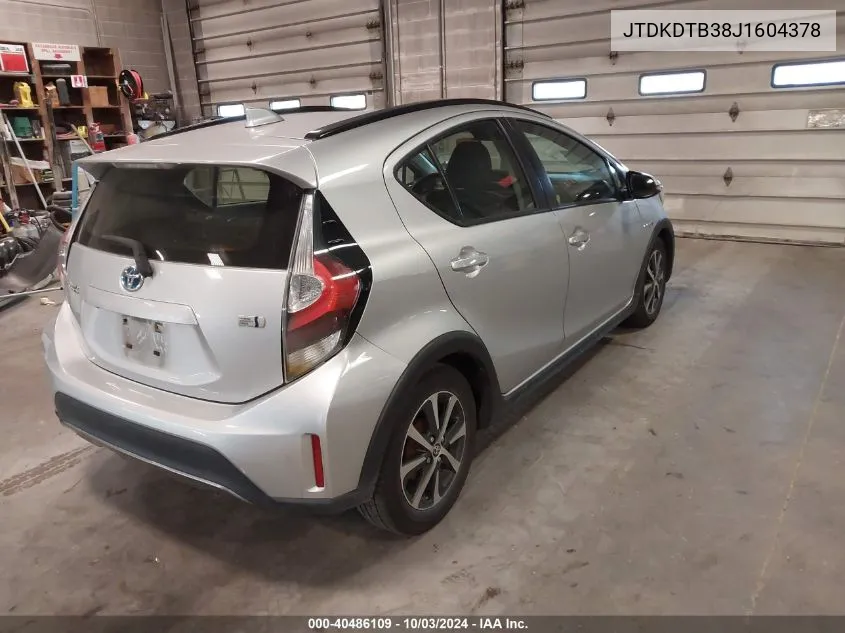 2018 Toyota Prius C Two VIN: JTDKDTB38J1604378 Lot: 40486109