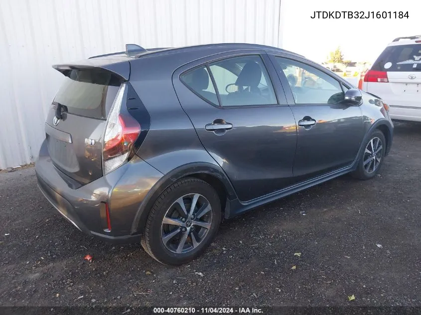 2018 Toyota Prius C Two VIN: JTDKDTB32J1601184 Lot: 40760210