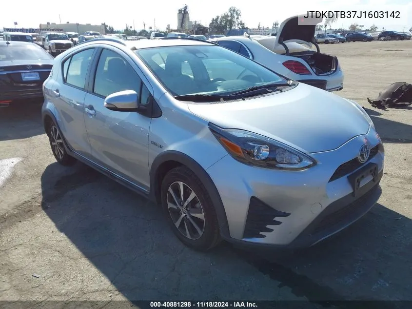 2018 Toyota Prius C One VIN: JTDKDTB37J1603142 Lot: 40881298