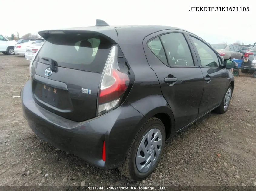 JTDKDTB31K1621105 2019 Toyota Prius C