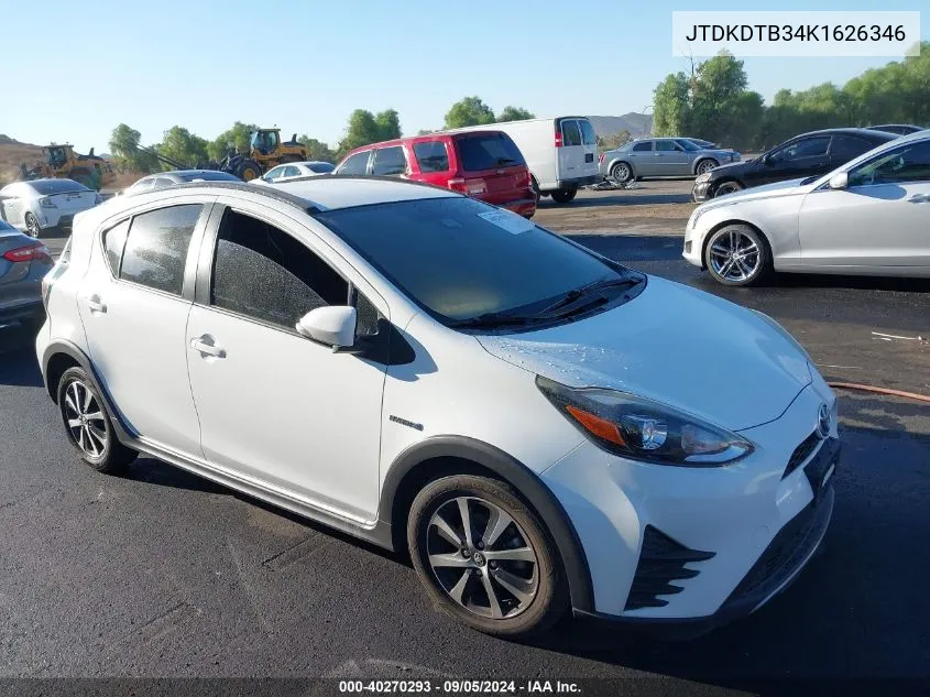 2019 Toyota Prius C L VIN: JTDKDTB34K1626346 Lot: 40270293