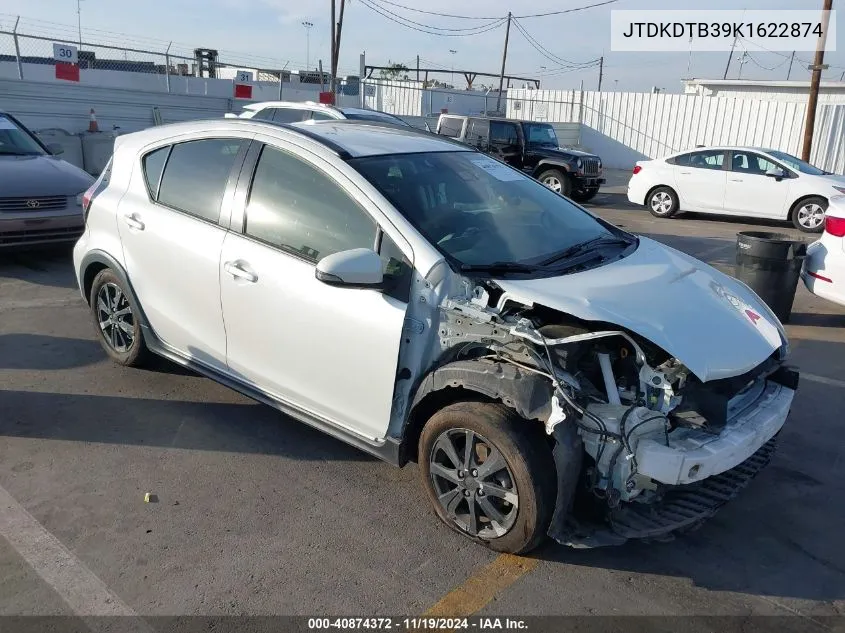 2019 Toyota Prius C Le VIN: JTDKDTB39K1622874 Lot: 40874372