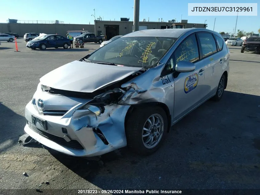 2012 Toyota Prius V VIN: JTDZN3EU7C3129961 Lot: 20178223