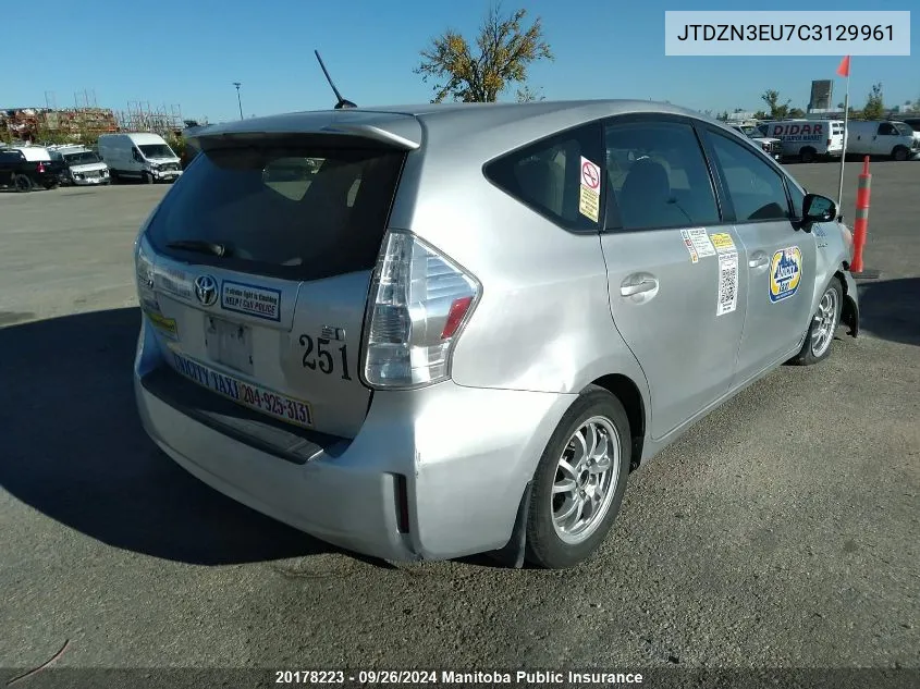 2012 Toyota Prius V VIN: JTDZN3EU7C3129961 Lot: 20178223