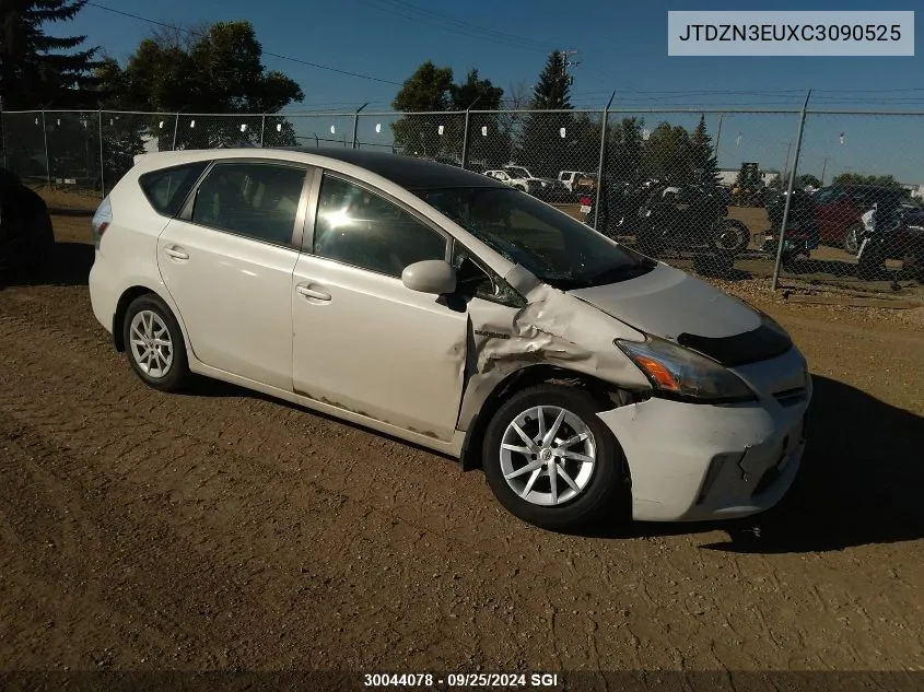 2012 Toyota Prius V VIN: JTDZN3EUXC3090525 Lot: 30044078