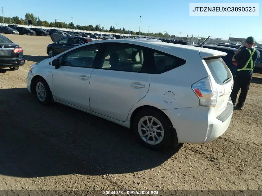 2012 Toyota Prius V VIN: JTDZN3EUXC3090525 Lot: 30044078