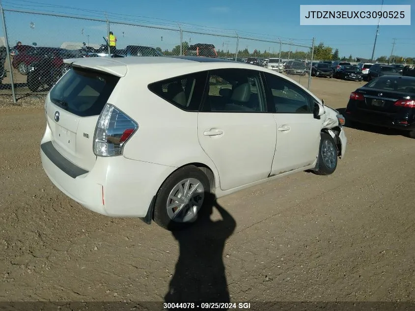 2012 Toyota Prius V VIN: JTDZN3EUXC3090525 Lot: 30044078