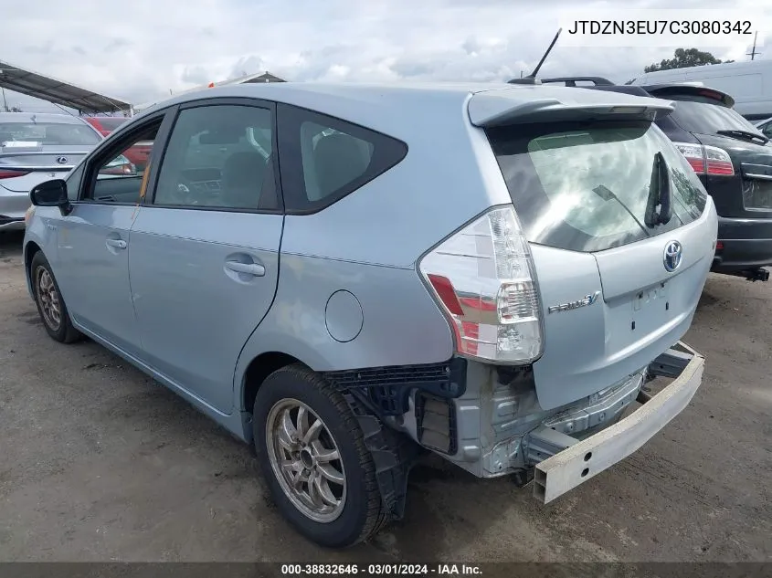 JTDZN3EU7C3080342 2012 Toyota Prius V Three