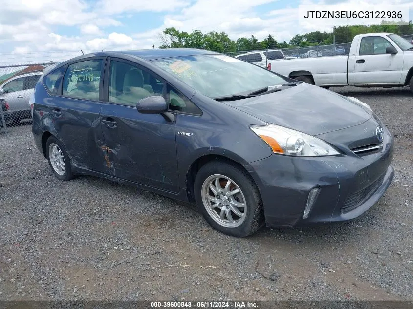 2012 Toyota Prius V Three VIN: JTDZN3EU6C3122936 Lot: 39600848