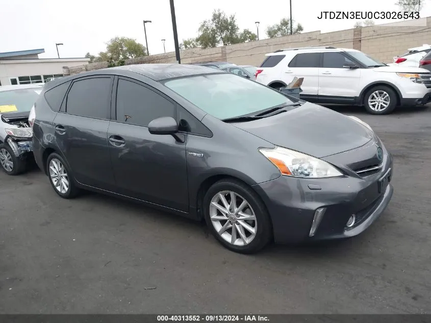 JTDZN3EU0C3026543 2012 Toyota Prius V Five