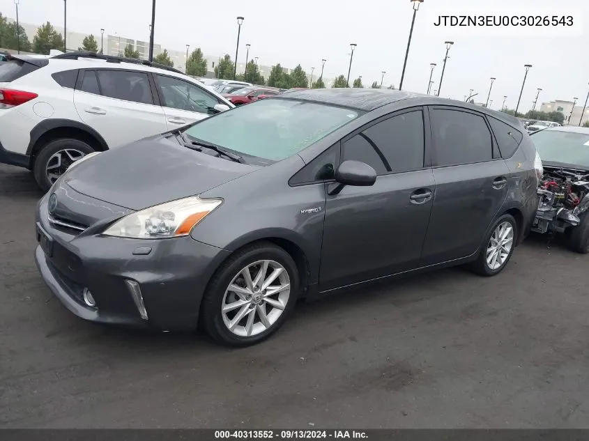 JTDZN3EU0C3026543 2012 Toyota Prius V Five