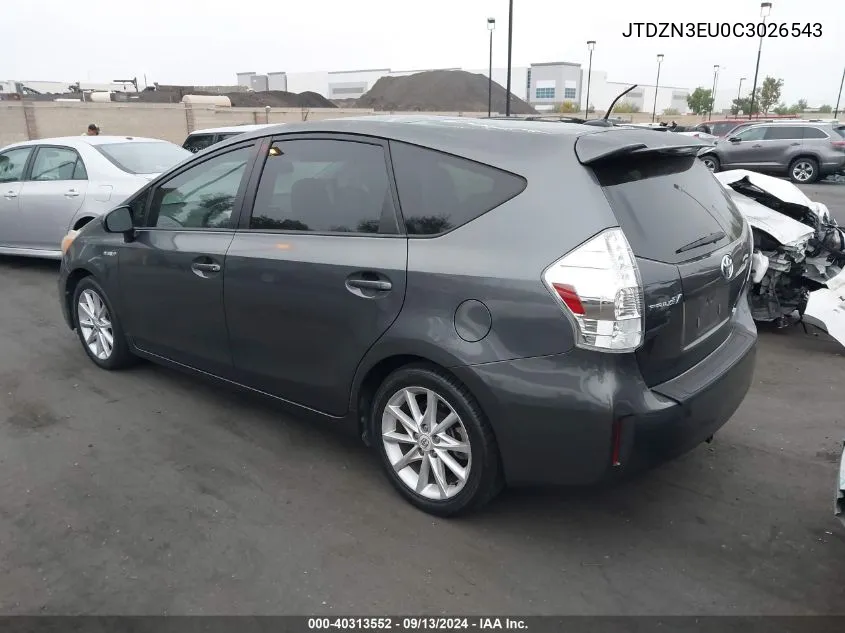 JTDZN3EU0C3026543 2012 Toyota Prius V Five