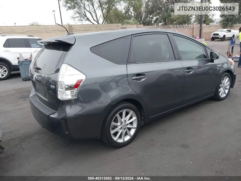 JTDZN3EU0C3026543 2012 Toyota Prius V Five