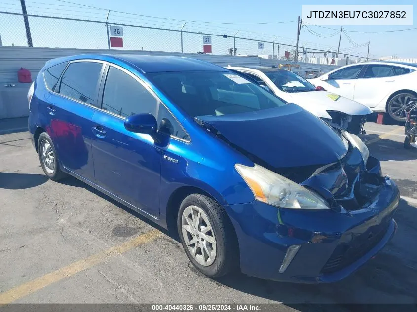 JTDZN3EU7C3027852 2012 Toyota Prius V Three