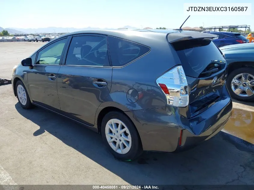 2012 Toyota Prius V Three VIN: JTDZN3EUXC3160587 Lot: 40458051