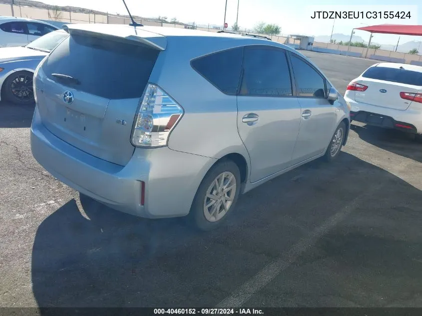 2012 Toyota Prius V Three VIN: JTDZN3EU1C3155424 Lot: 40460152