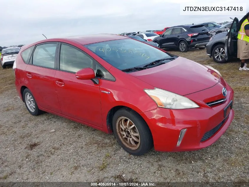 2012 Toyota Prius V VIN: JTDZN3EUXC3147418 Lot: 40535514