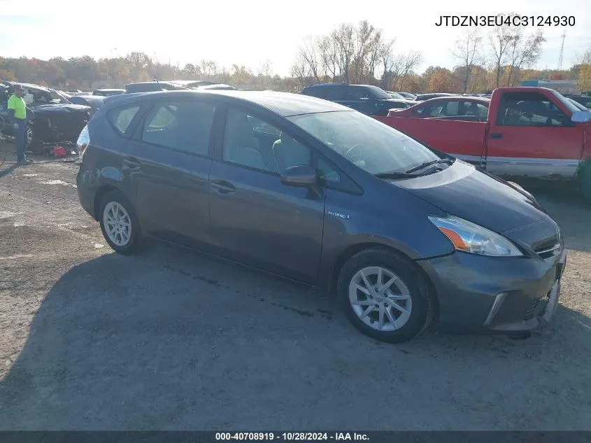 2012 Toyota Prius V VIN: JTDZN3EU4C3124930 Lot: 40708919