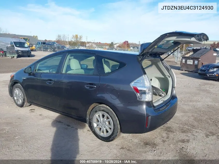 2012 Toyota Prius V VIN: JTDZN3EU4C3124930 Lot: 40708919