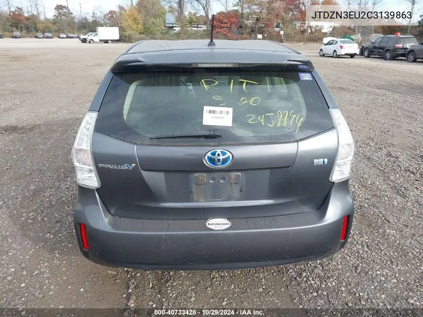 2012 Toyota Prius V Two VIN: JTDZN3EU2C3139863 Lot: 40733428