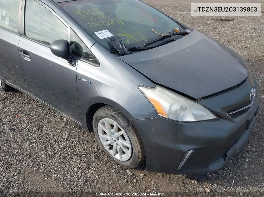 2012 Toyota Prius V Two VIN: JTDZN3EU2C3139863 Lot: 40733428