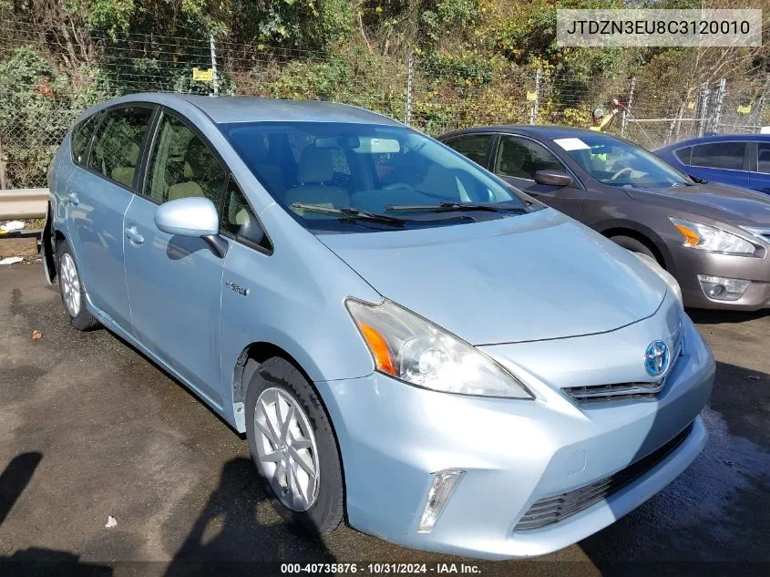 2012 Toyota Prius V Two VIN: JTDZN3EU8C3120010 Lot: 40735876