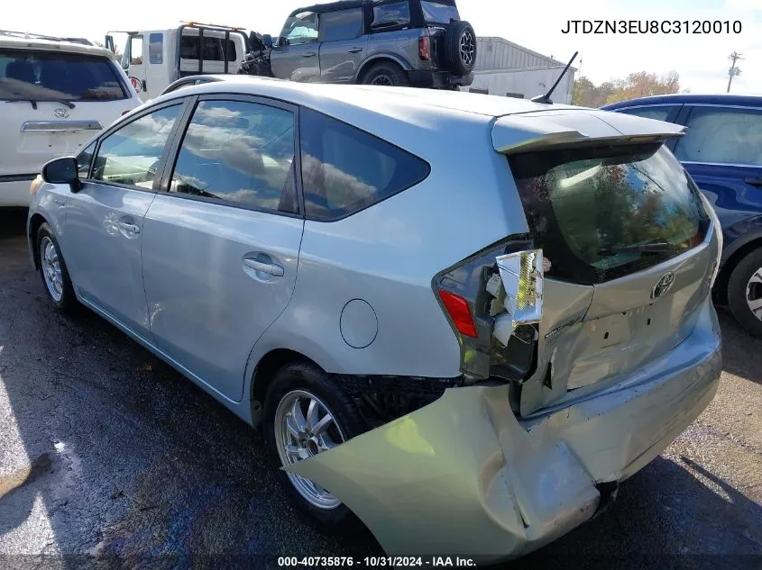 2012 Toyota Prius V Two VIN: JTDZN3EU8C3120010 Lot: 40735876