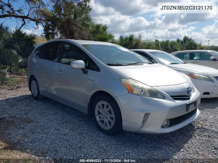 2012 Toyota Prius V Three VIN: JTDZN3EU2C3121170 Lot: 40864232