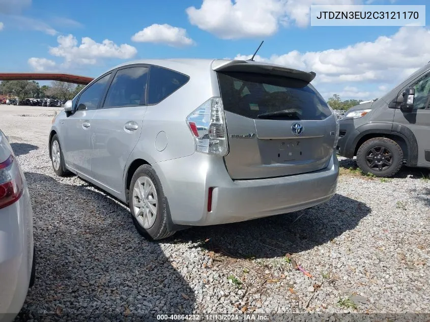 2012 Toyota Prius V Three VIN: JTDZN3EU2C3121170 Lot: 40864232