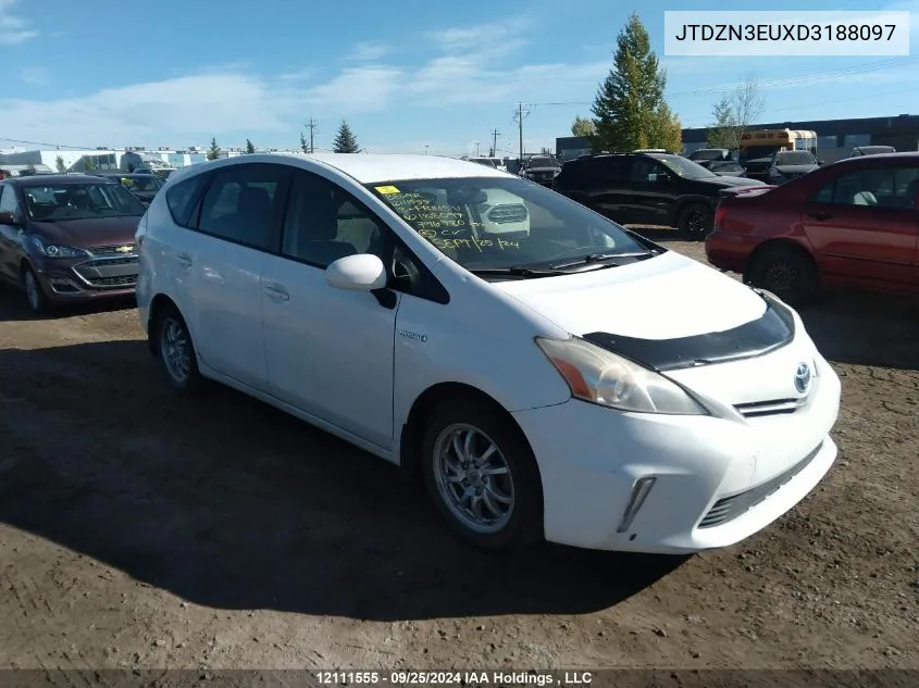 2013 Toyota Prius V VIN: JTDZN3EUXD3188097 Lot: 12111555