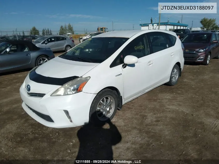 JTDZN3EUXD3188097 2013 Toyota Prius V