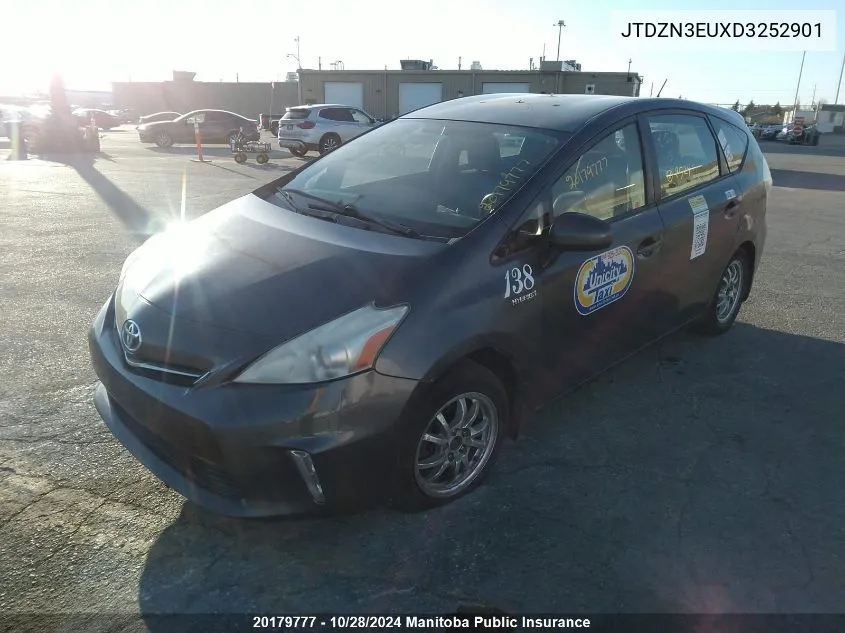 2013 Toyota Prius V VIN: JTDZN3EUXD3252901 Lot: 20179777