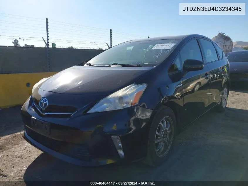 2013 Toyota Prius V Two VIN: JTDZN3EU4D3234345 Lot: 40464117