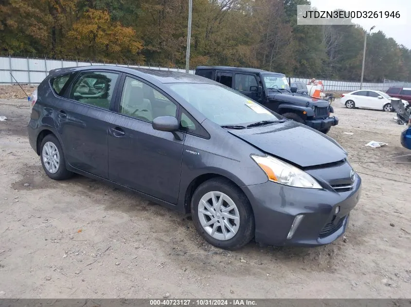 2013 Toyota Prius V Two VIN: JTDZN3EU0D3261946 Lot: 40723127