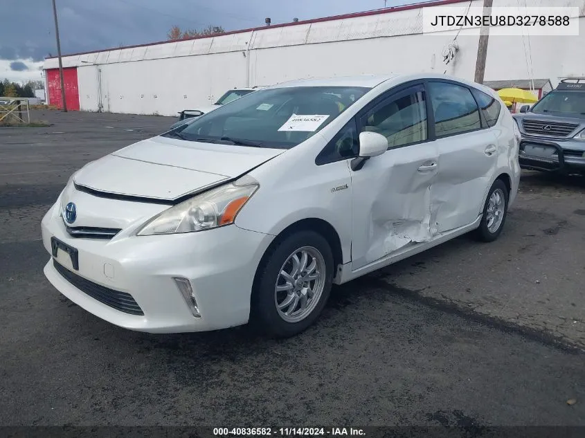 2013 Toyota Prius V Three VIN: JTDZN3EU8D3278588 Lot: 40836582