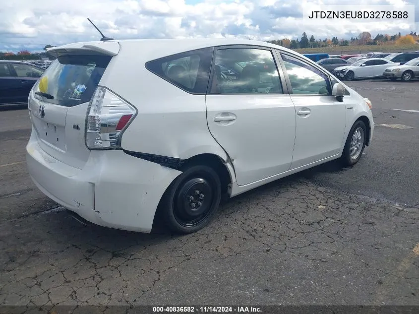 2013 Toyota Prius V Three VIN: JTDZN3EU8D3278588 Lot: 40836582