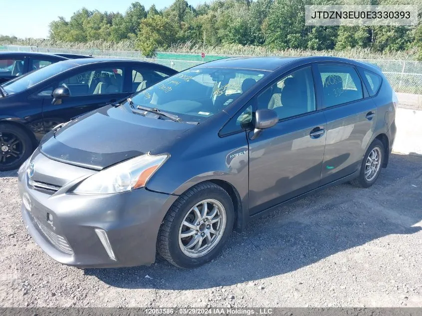 2014 Toyota Prius V VIN: JTDZN3EU0E3330393 Lot: 12083586