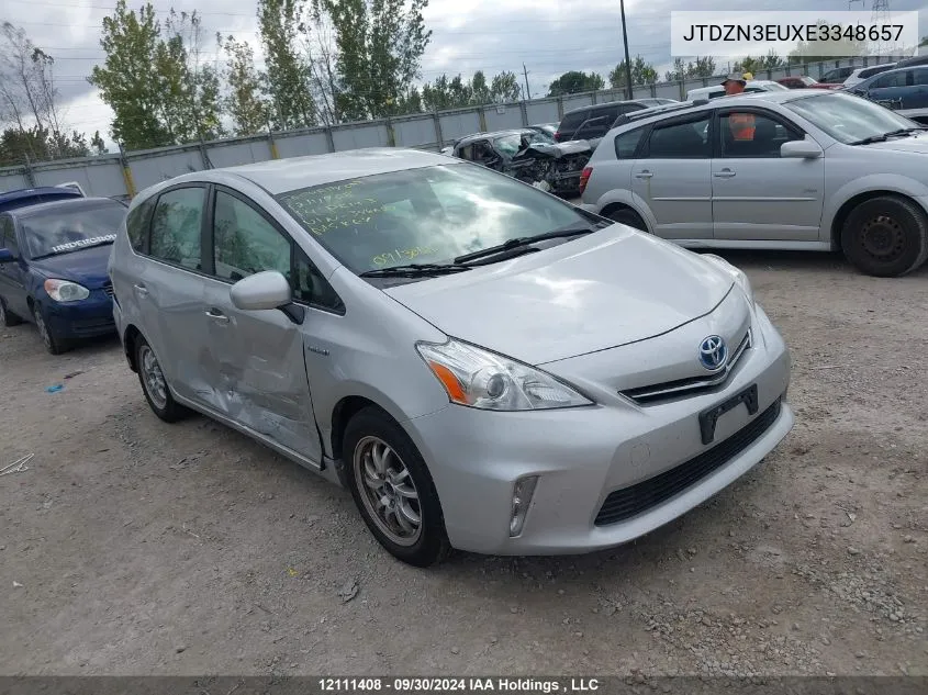 2014 Toyota Prius V VIN: JTDZN3EUXE3348657 Lot: 12111408