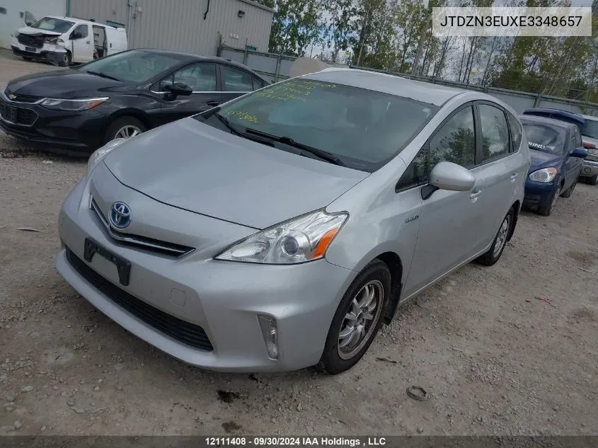 2014 Toyota Prius V VIN: JTDZN3EUXE3348657 Lot: 12111408