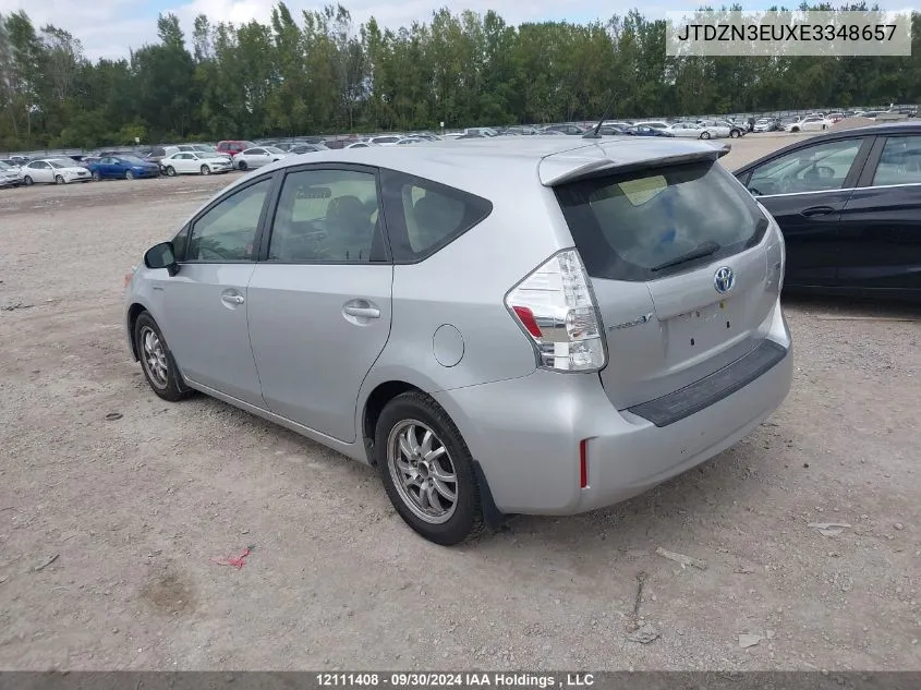 2014 Toyota Prius V VIN: JTDZN3EUXE3348657 Lot: 12111408