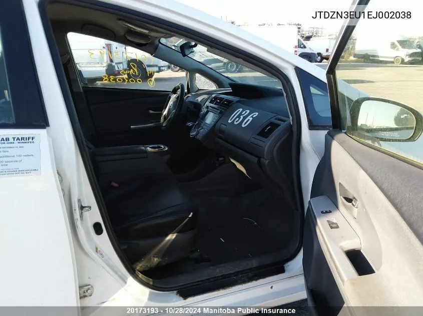 JTDZN3EU1EJ002038 2014 Toyota Prius V