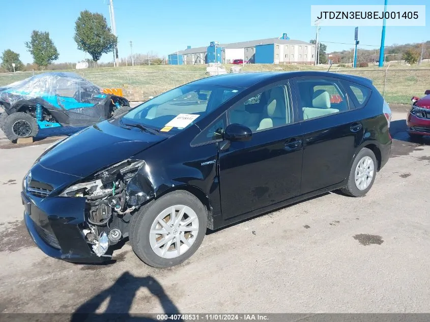 JTDZN3EU8EJ001405 2014 Toyota Prius V Two