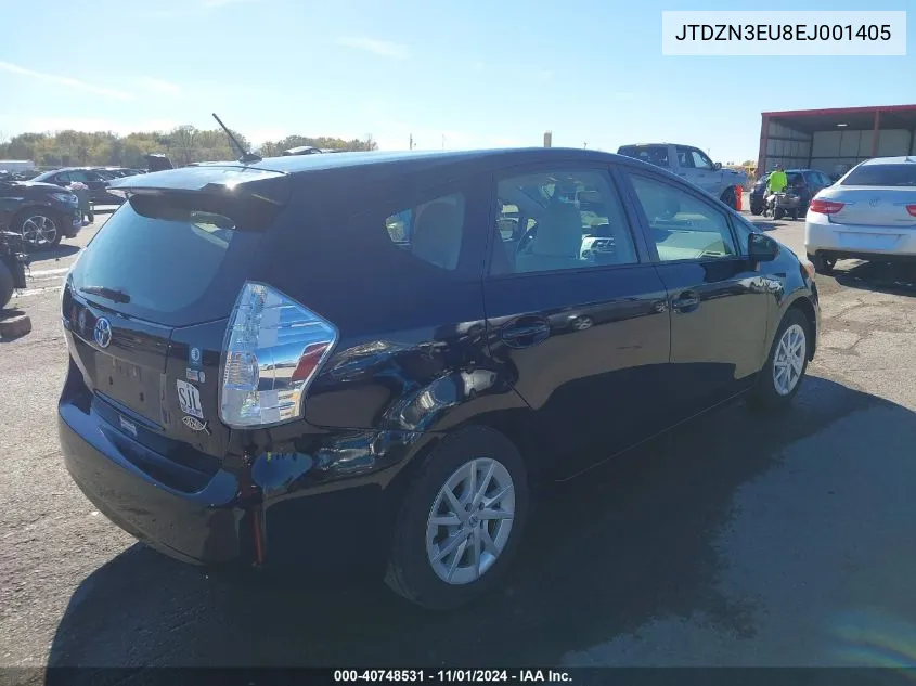 JTDZN3EU8EJ001405 2014 Toyota Prius V Two