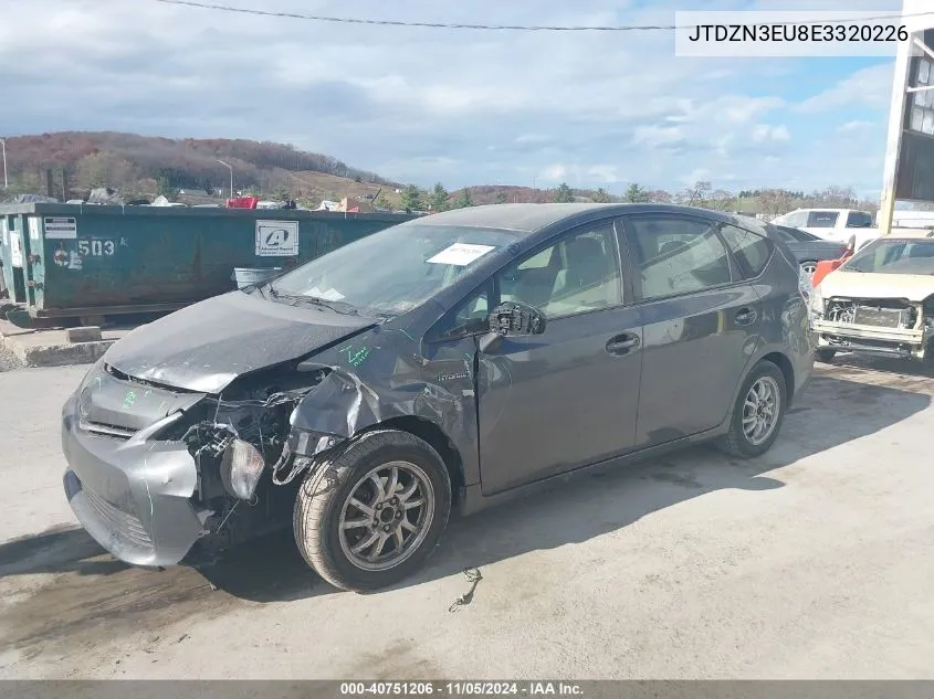 2014 Toyota Prius V Two VIN: JTDZN3EU8E3320226 Lot: 40751206