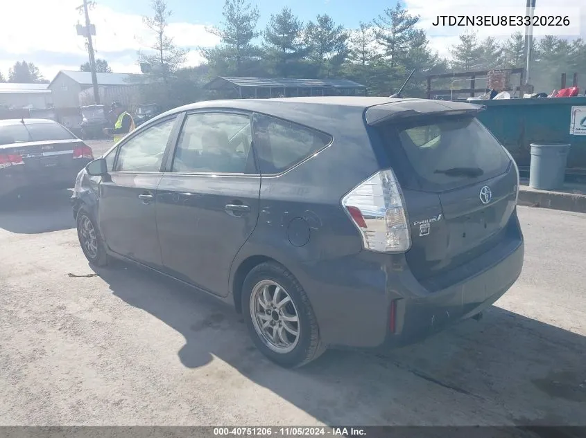 2014 Toyota Prius V Two VIN: JTDZN3EU8E3320226 Lot: 40751206